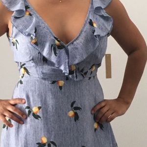 Dress blue lemon w/t never used size M